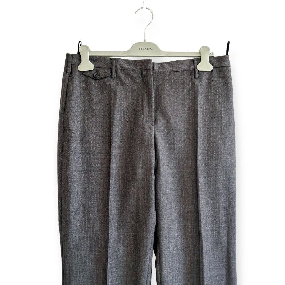 Prada Gray Wool FW2003 Pants w/ Belt Size 46 Italy - Picture 14 of 16